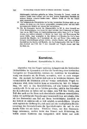 Die Behandlung lateinischer Dichter auf höheren Lehrplänen? : [Korreferat)