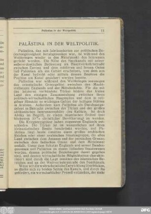 Palästina In Der Weltpolitik.