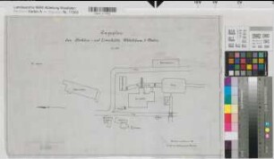 Wocklum (Balve) Kohlen- und Eisenhütte Lageplan 1909 1 : 500 34 x 53 Zeichnung Landsberg-Velensches Bauamt Landsberg-Velen