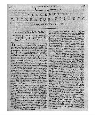 Philosophische Blicke auf Wissenschaften und Menschenleben für reifende Jünglinge / Johann Christian Friedrich Heinzelmann; Christian Daniel Voß [Hrsg.]. - Halle : Hemmerde & Schwetschke Bd. 1, St. 1. - 1789