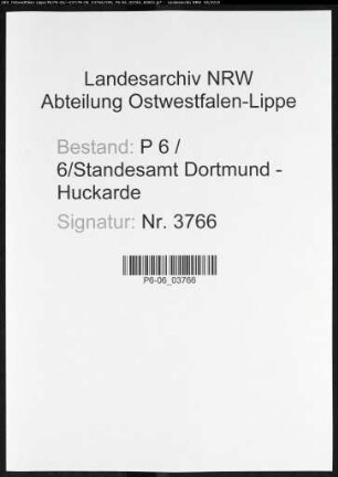 Sterberegister Standesamt Dortmund-Huckarde (IV)