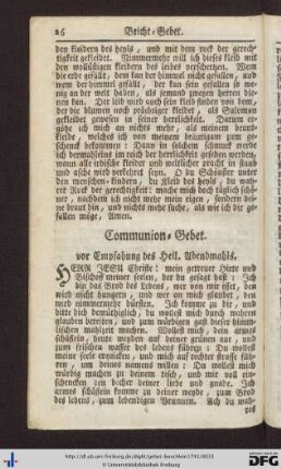 Kommuniongebete.