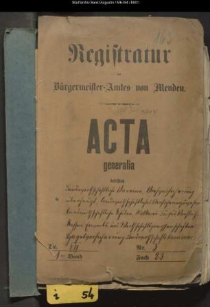 Landwirtschaftliche Vereine, Viehversicherung, landwirtschaftliche Schulen, Molkereien, Landwirtschaftskammer - generalia -