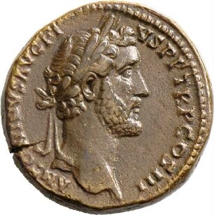 Sesterz des Antoninus Pius mit Darstellung der Annona Augusti