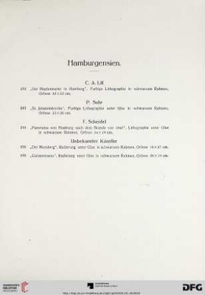 Hamburgensien (Nr. 292-296)