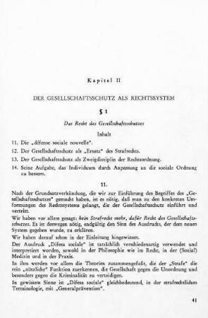 11. Die "Défense sociale nouvelle"
