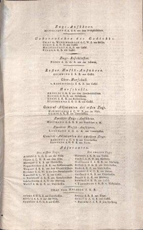 [Mitglieder und Übersicht des Festzuges.]