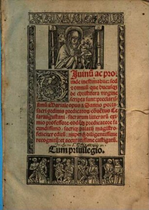 Divinum ac proinde inestimabile ... mariale Opus