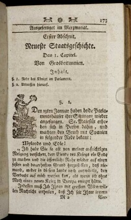 Erster Abschnit. Neueste Staatsgeschichte.