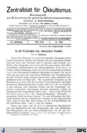 11. Heft (Mai 1916)