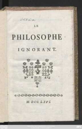 Le Philosophe Ignorant