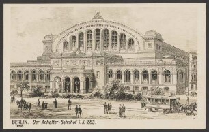 Ansichtskarte Berlin Anhalter Bahnhof, 1883