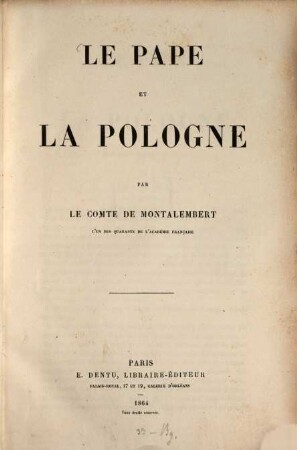 Le Pape et la Pologne