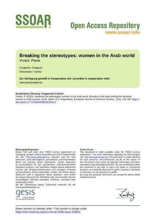 Breaking the stereotypes: women in the Arab world