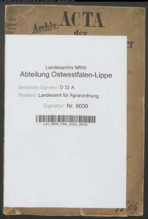 Kleinenberg, Krs. Büren. Hudebefreiung