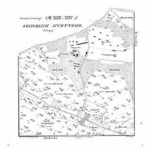 Kartenblatt SW XXXV 1 Stand 1846 (nur hohenzollerischer Teil)