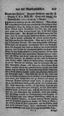 Etwas von Fiebern. Abschn.2.