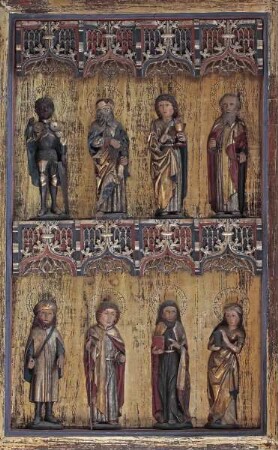 Marienaltar — Linker Altarflügel: Heilige