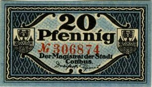 Cottbus, Stadt: 20 Pfennig