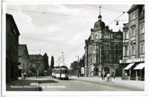 Radebeul. Kötzschenbroda, Meißner Straße m. Straßenbahn