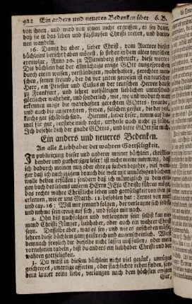 922-928, Ein anders und neueres Bedenken
