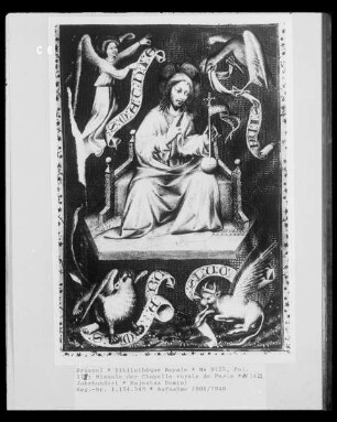 Ms 9125, Missale der Pariser Sainte Chapelle, fol. 178: Majestas Domini