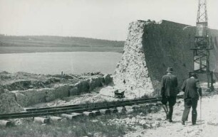 Talsperre Muldenberg bei Grünbach im Vogtland, Deutschland, 1947