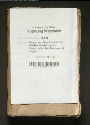 Die Kombination der Lingenschen Regierung mit dem Tecklenburger Landgericht