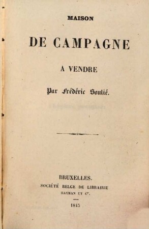 Maison de campagne à vendre