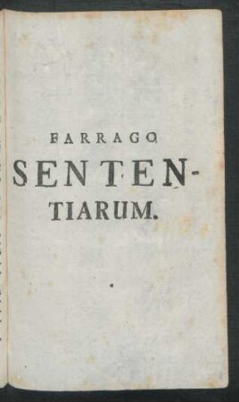 Farrago Sententiarum
