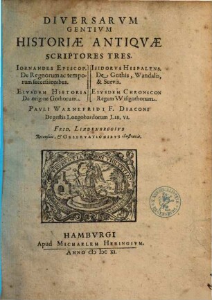 Diversarum gentium historiae antiquae scriptores tres