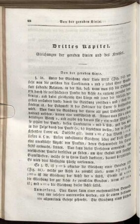 Drittes Kapitel. Gleichungen der geraden Linien und des Kreises.