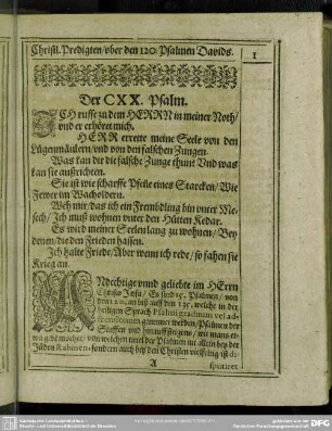 Der CXX. Psalm