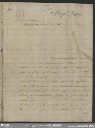 Eigenh. Brief von Johann Joachim Eschenburg an Johann Adolf Schlegel, Braunschweig, 14.07.1792