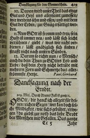 Dancksagung nach der Erndte.
