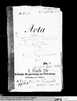 Wahl und Einführung der Bürgermeister und übrigen Magistratsmitglieder in Teupitz
