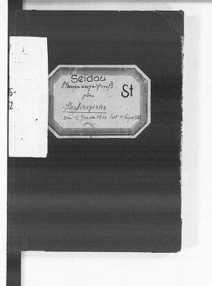 Alphabetisches Namenverzeichnis zum Sterberegister Seidau