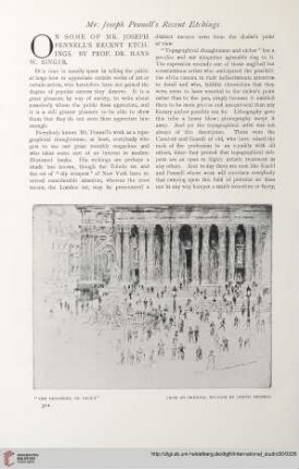 30.1906/07 (1907) = Nr. 120: On some of Mr. Joseph Pennell's recent etchings