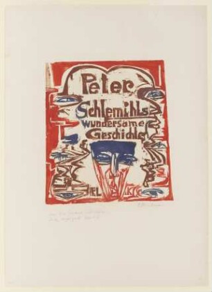 Titelblatt zur Holzschnittfolge "Schlemihl"