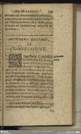 Articulus Decimus, De Confessione