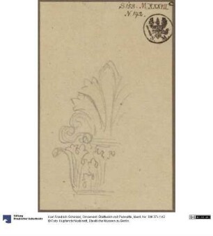 Ornament. Blattkelch mit Palmette