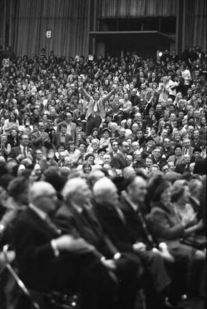 Schlusskundgebung der CDU Karlsruhe zur Bundestagswahl am 19. November 1972 mit Kanzlerkandidat Rainer Barzel