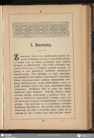 I. Stawizny "Serbowki"