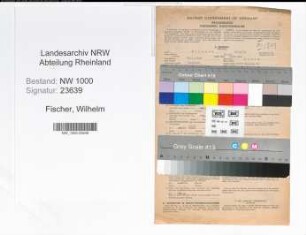 Entnazifizierung Wilhelm Fischer, geb. 16.04.1908 (Elektromonteur)