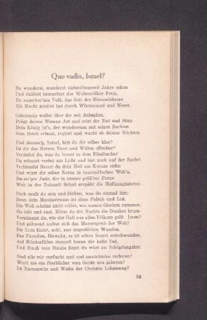 Quo vadis, Israel?