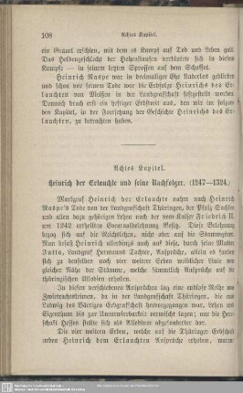 Achtes Kapitel. Heinrich der Erlauchte und seine Nachfolger (1247 - 1324)