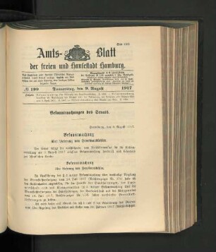 No. 199, 9. August 1917