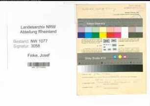 Entnazifizierung Josef Finke , geb. 24.03.1917 (Polizist)