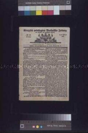 Zeitung: Königlich privilegirte Zeitung (Vossische Zeitung), Nr. 50; 29. Februar 1848