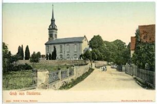 Niederau. Dorfstraße und Kirche